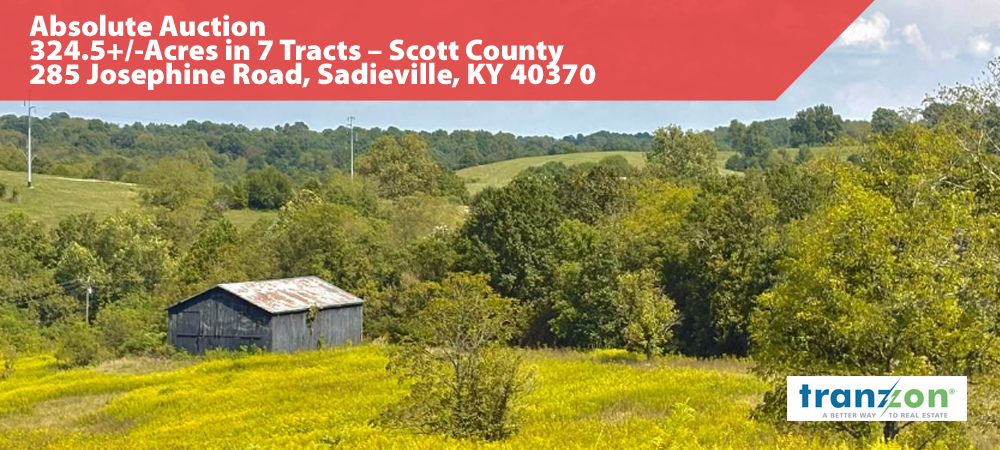 Absolute Auction - 324.5+/-Acres in 7 Tracts - Sadieville, KY